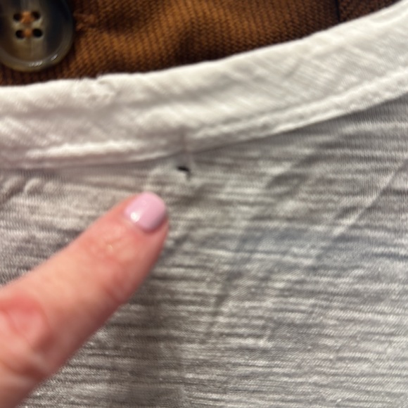 JAMES PERSE white shirt, AND Rich, brown wide leg SHEIN corduroys - Picture 5 of 8